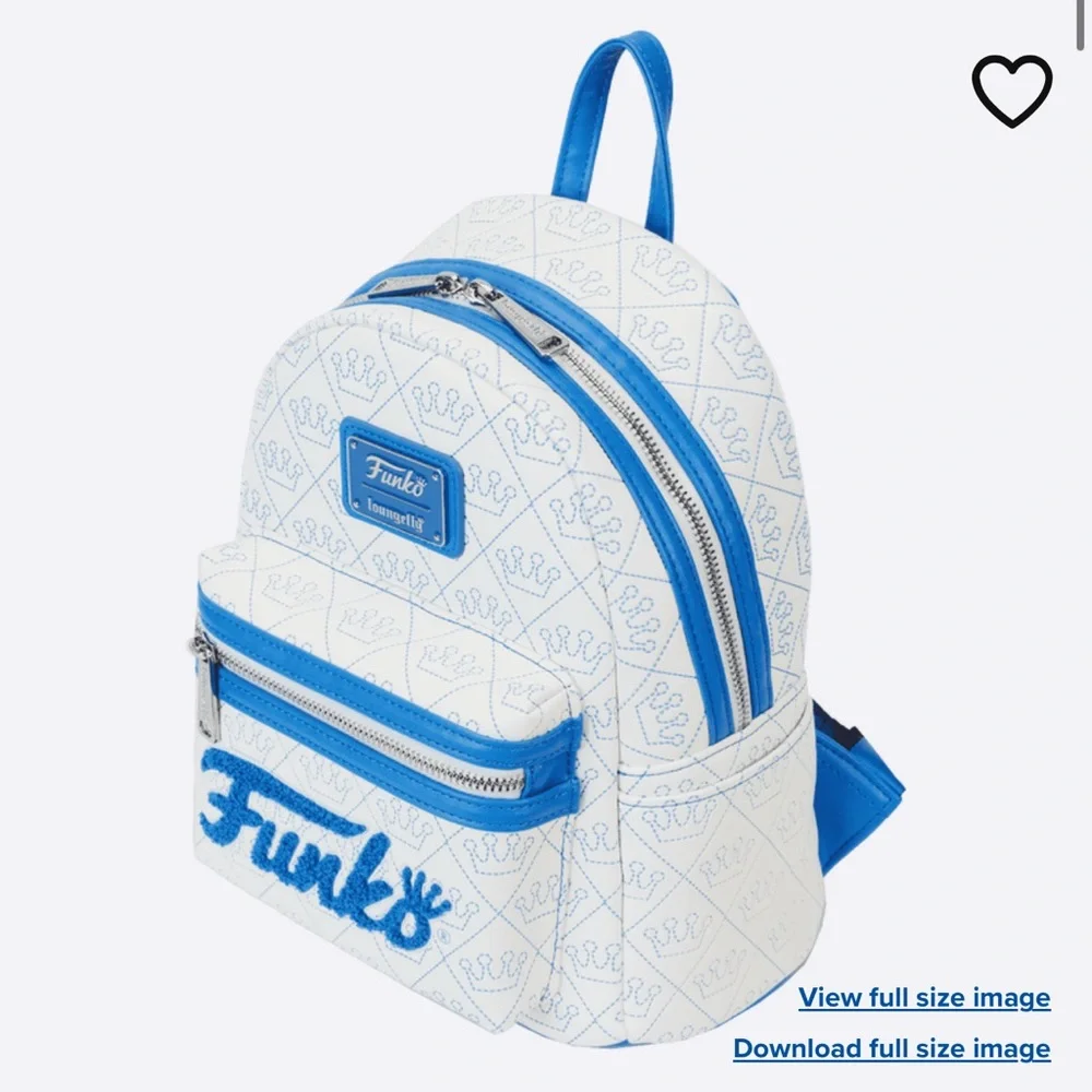 Loungefly Funko Logo White Mini Backpack